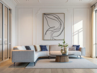 Tijdloze bank met royale zitplaatsen en luchtige uitstraling