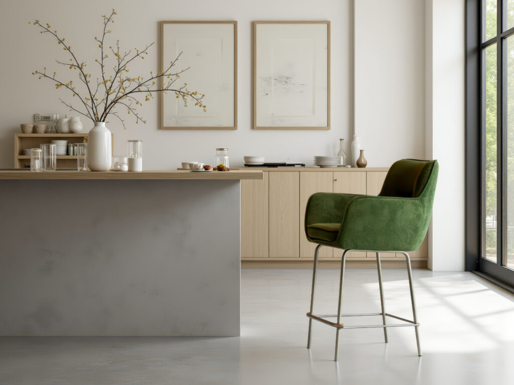 Barkruk met verfijnd design en uitnodigende zitvorm