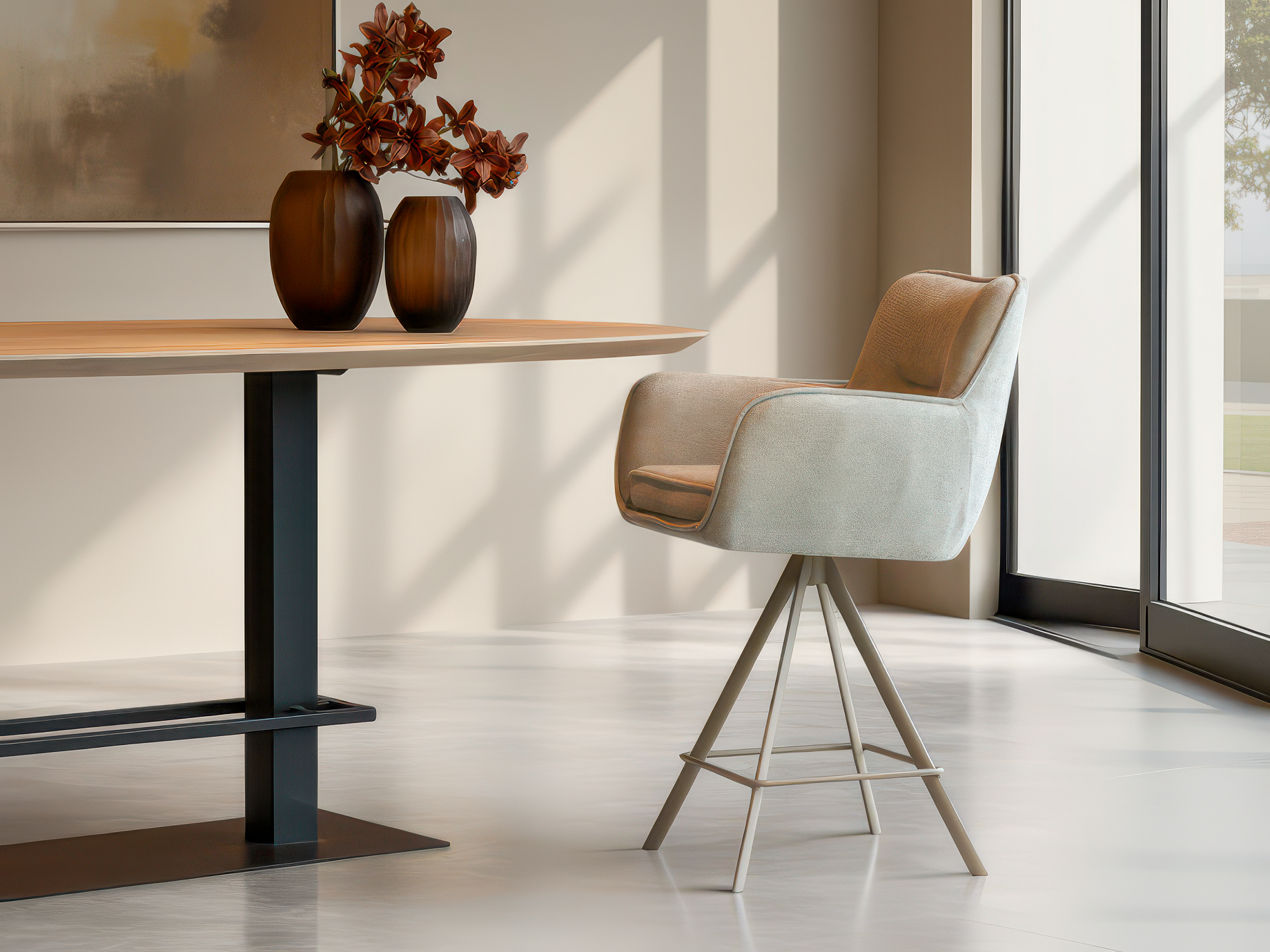 Functionele barkruk met een mix van comfort en design