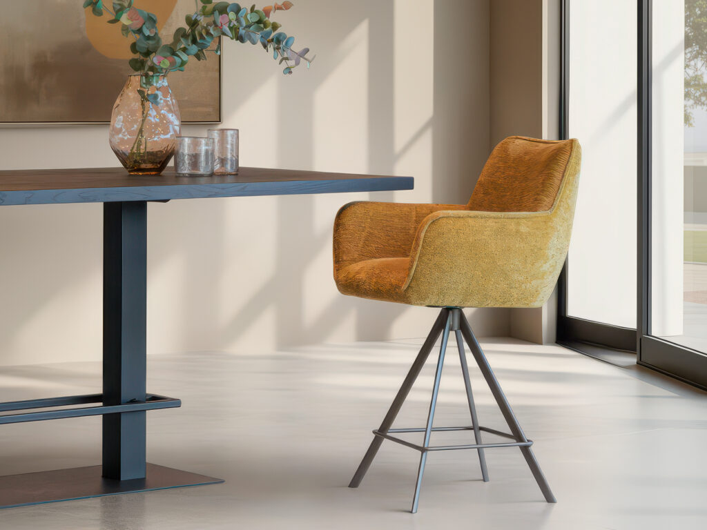 Hoogwaardige barkruk met comfortabele zitting en moderne flair