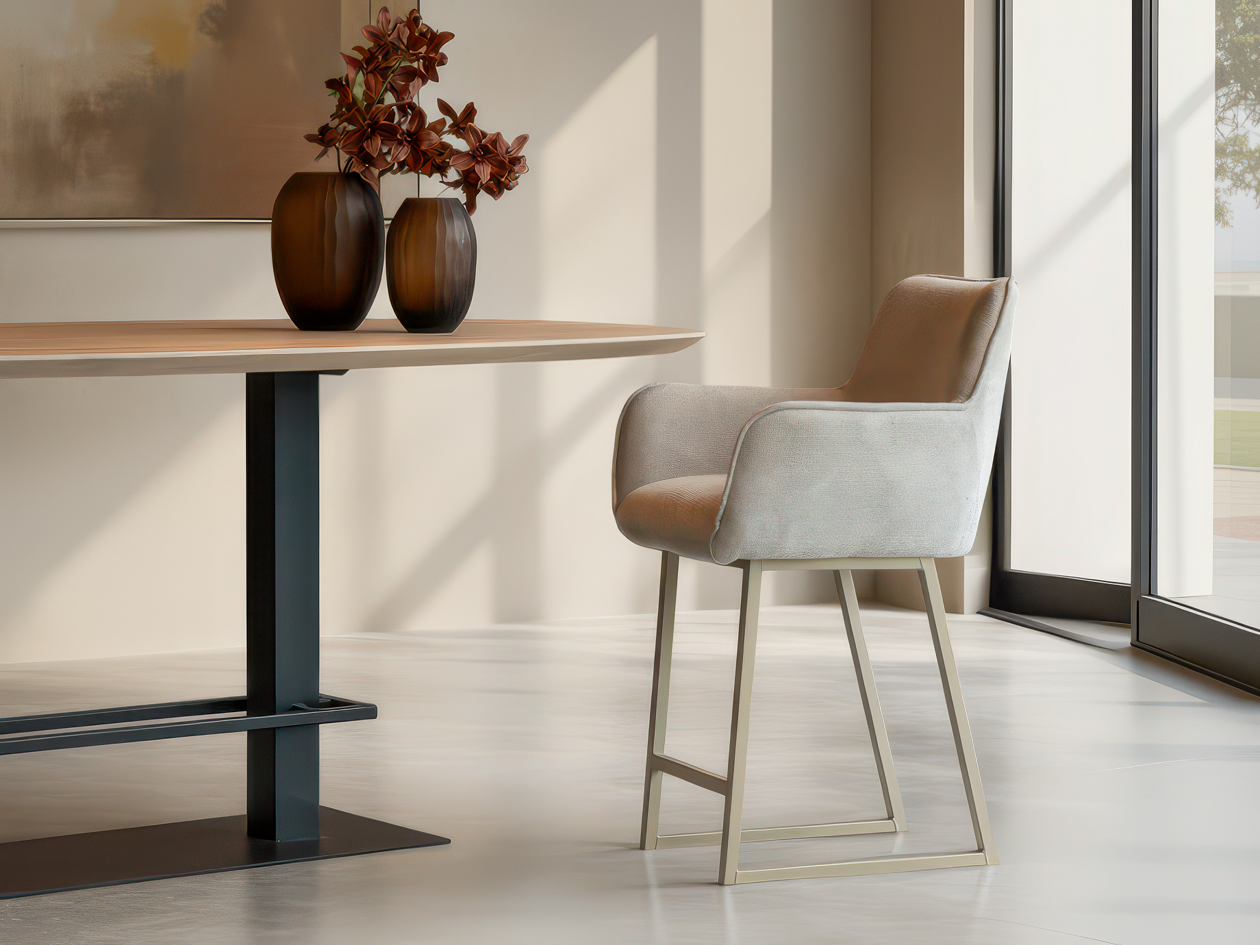 Barkruk met tijdloos design en ergonomische vorm