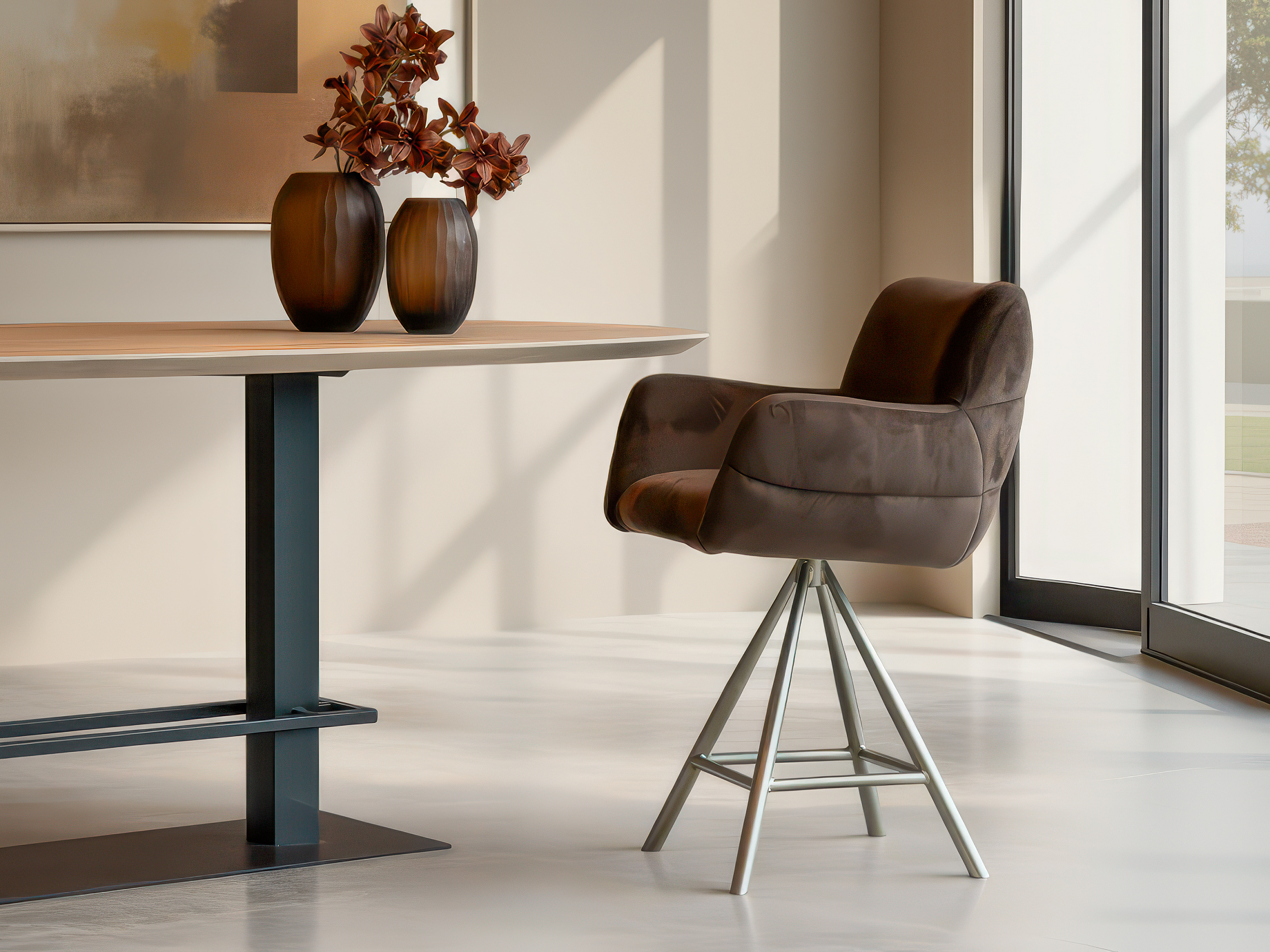 Moderne barkruk voor een stijlvolle eetbar of keukeneiland