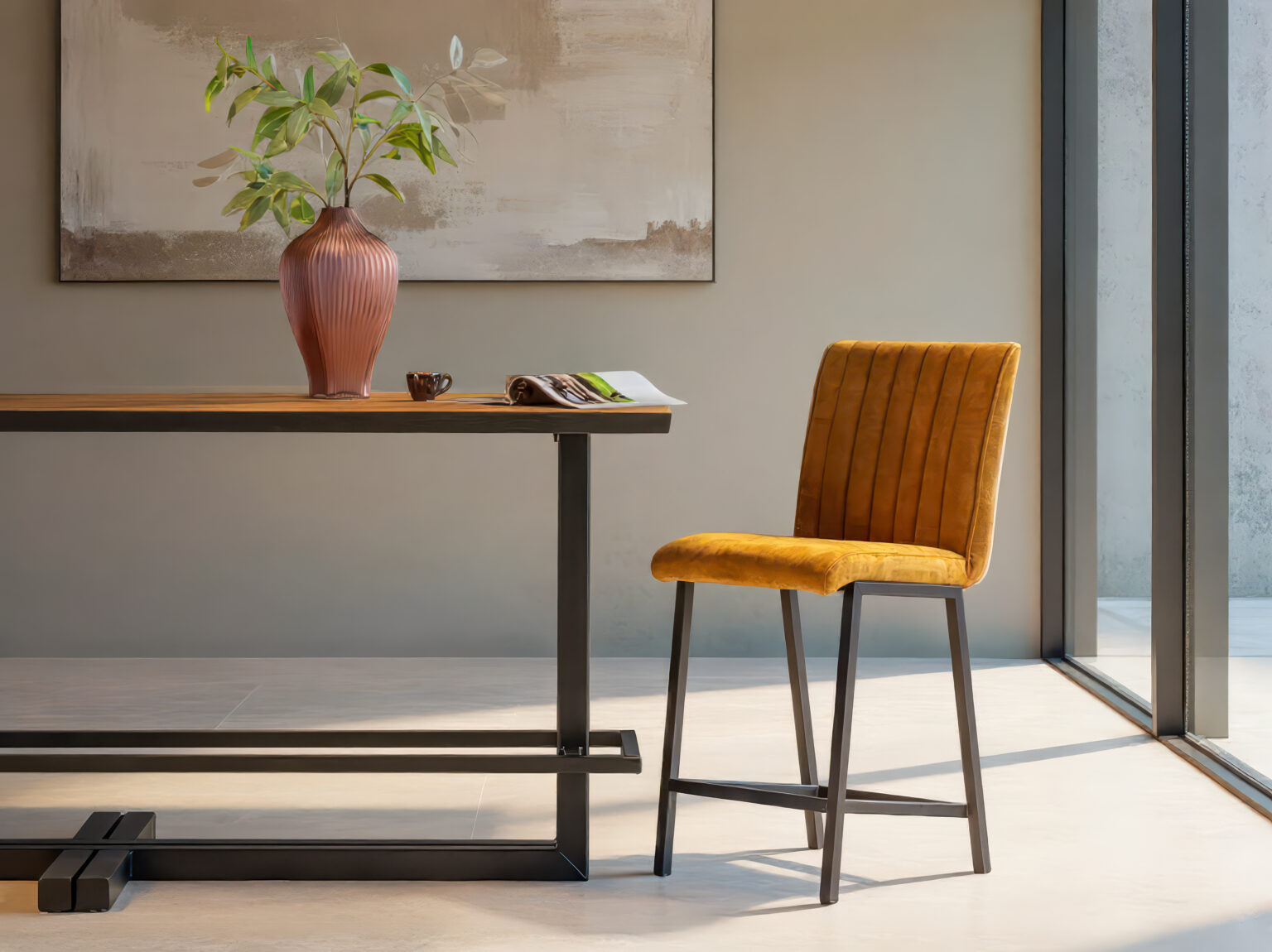 Barkruk Vertou - adore gold - vertical - zonder arm