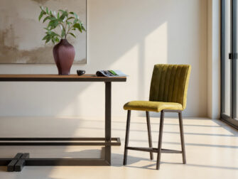 Barkruk Vertou - bull eco leder moss - vertical - zonder arm