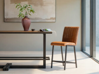 Barkruk Vertou - bull eco leder tobacco - vertical - zonder arm