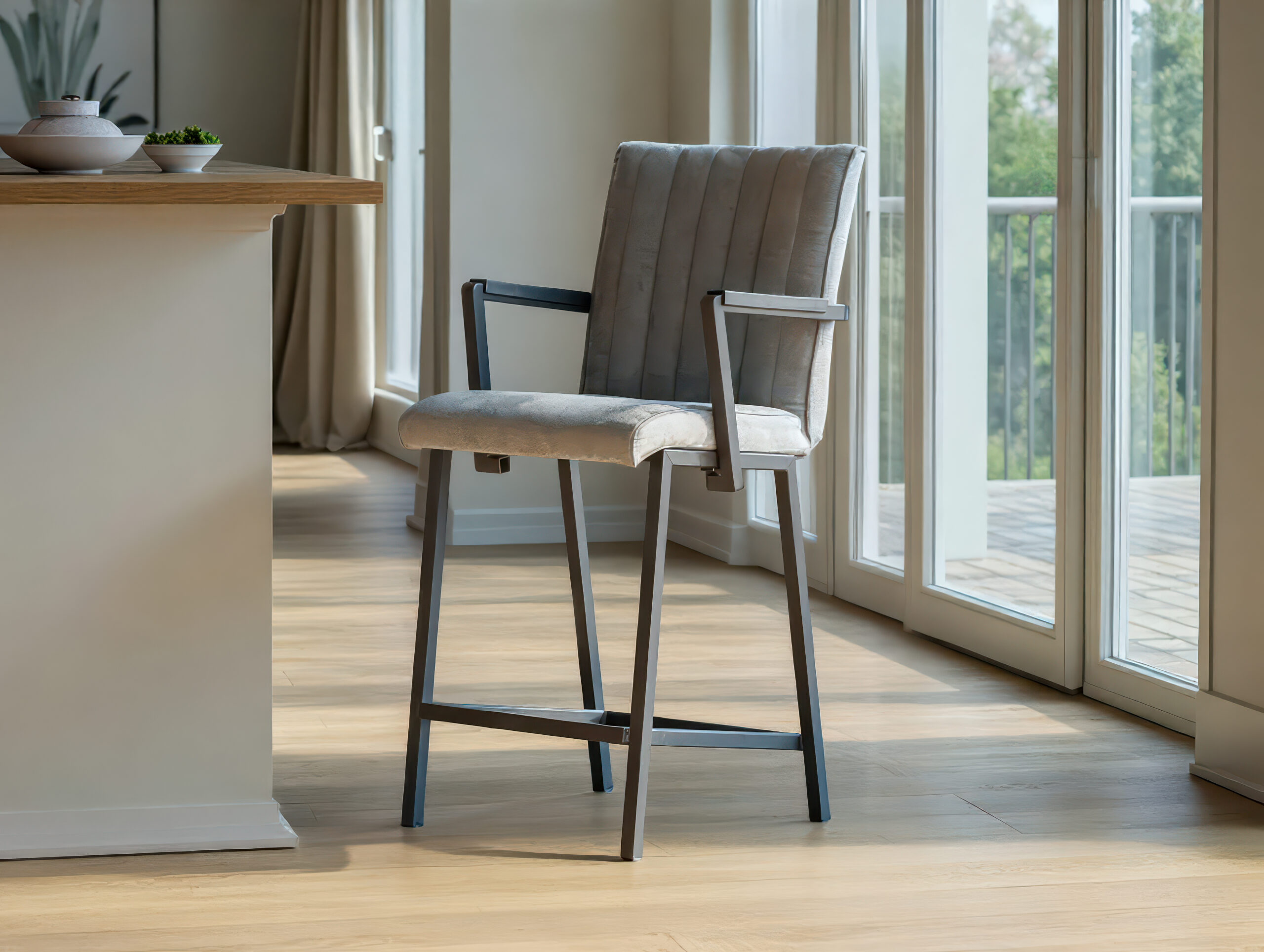 Barkruk Vertou - relax dolphin - vertical - met arm