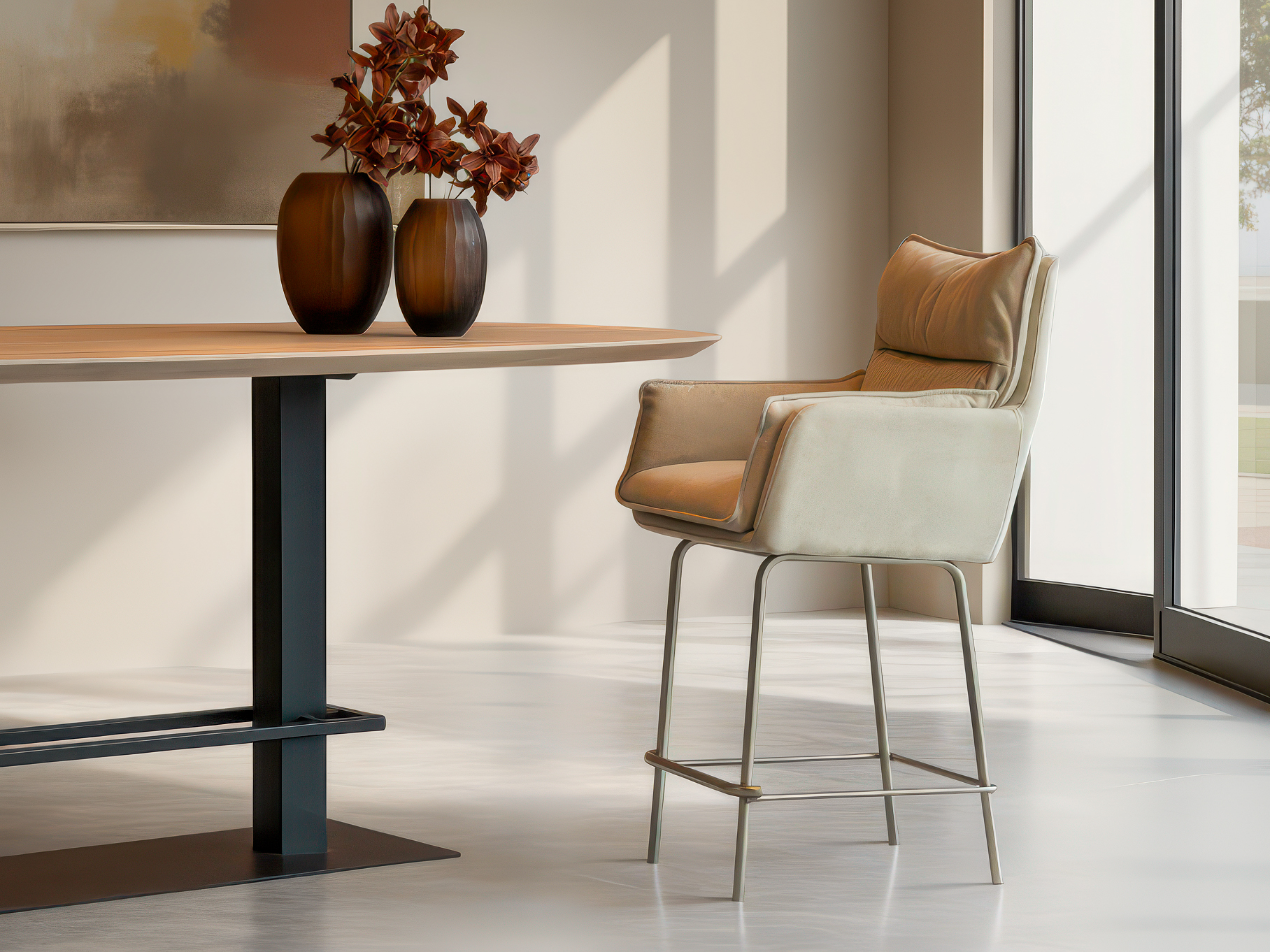 Comfortabele barkruk voor aan een kookeiland of bartafel