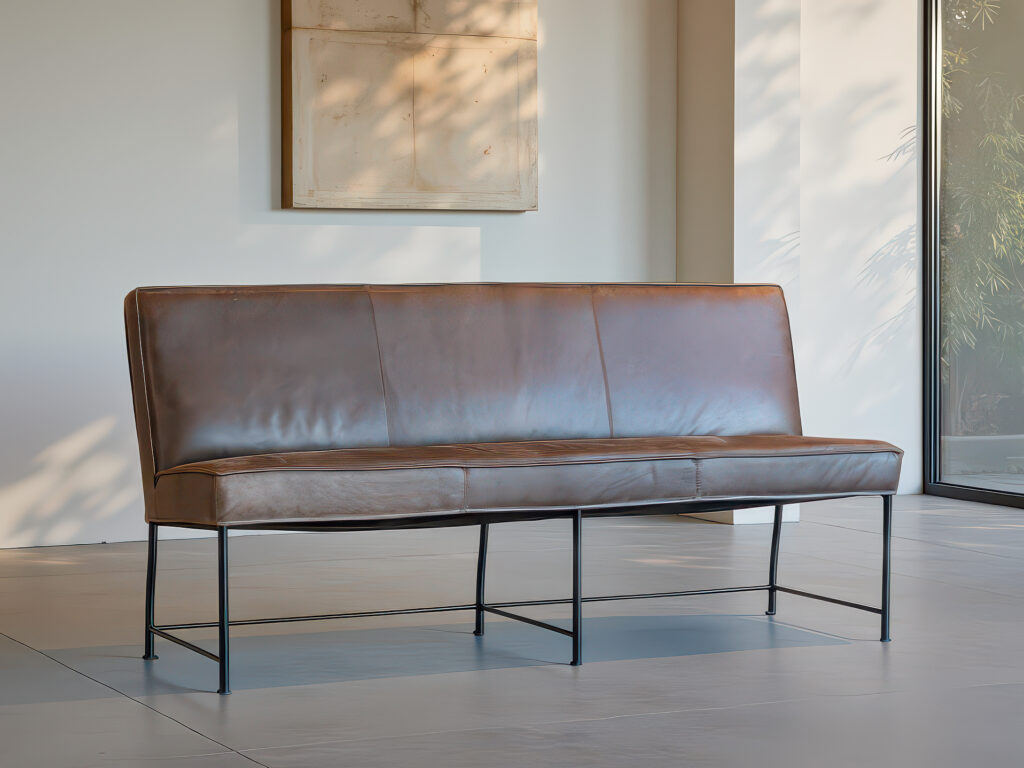 Eetkamerbank Lupertazi - 180cm - antigo leer brown