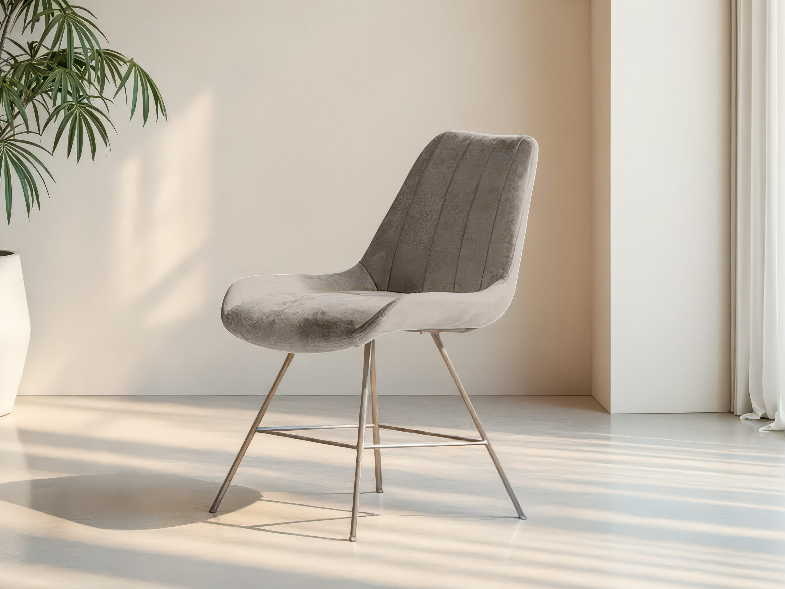 Eetkamerstoel met elegante vorm en stevige constructie