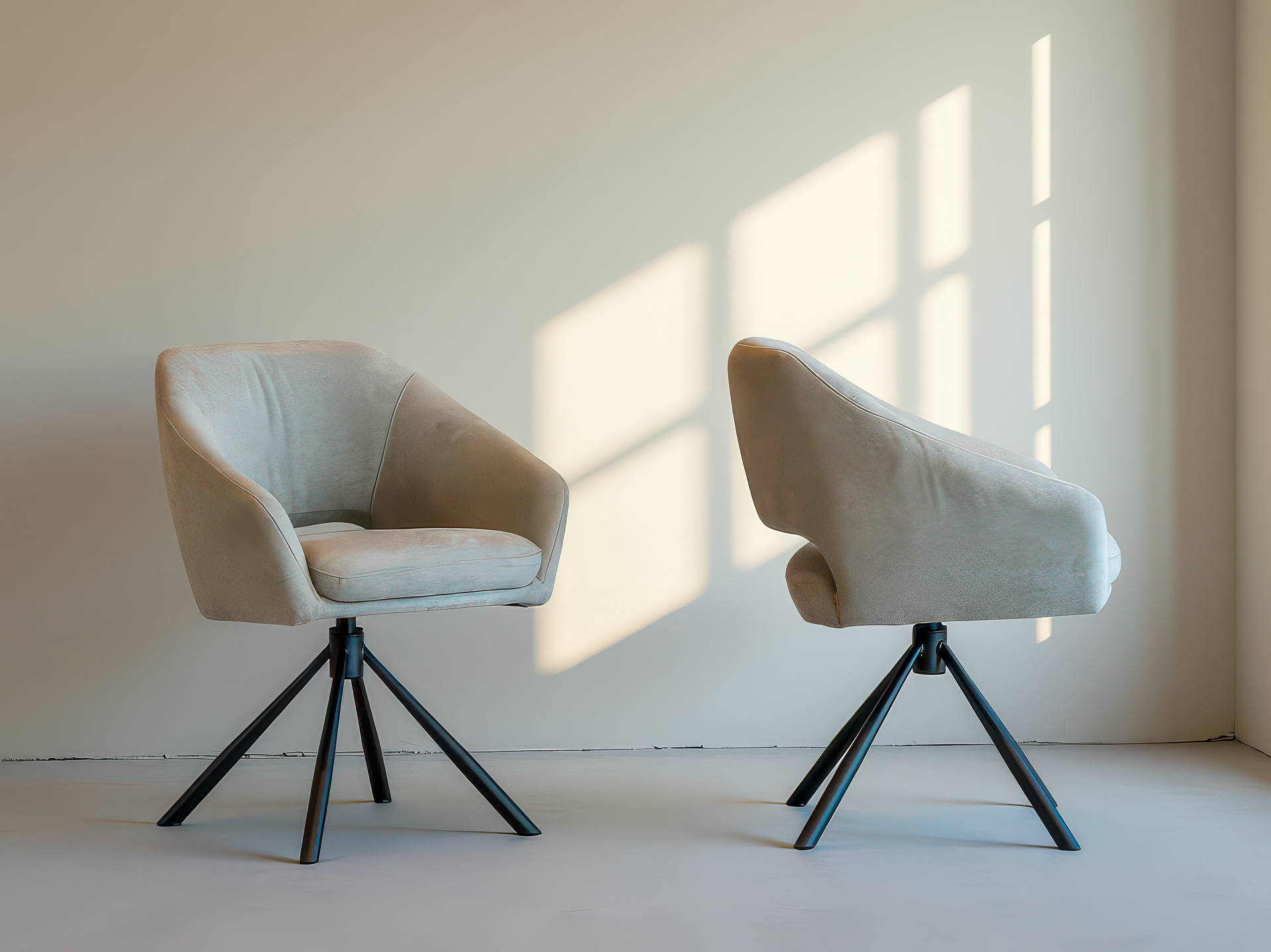 Eetkamerstoelen Doriana - mine shell - onderstel c - metaalkleur zwart