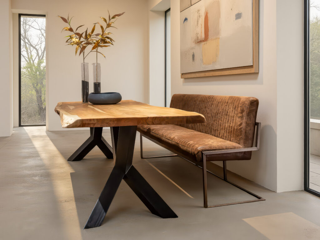 Eetkamerbank Vignola - donker bruin - 185cm