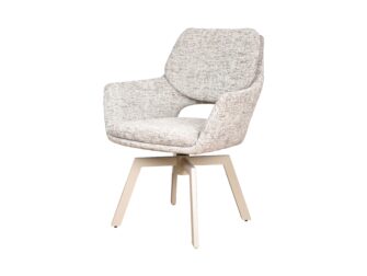 Eetkamerstoel Aarhus - be fine cream - onderstel mars - metaalkleur beige