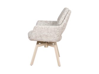 Eetkamerstoel Aarhus - be fine cream - onderstel mars - metaalkleur beige