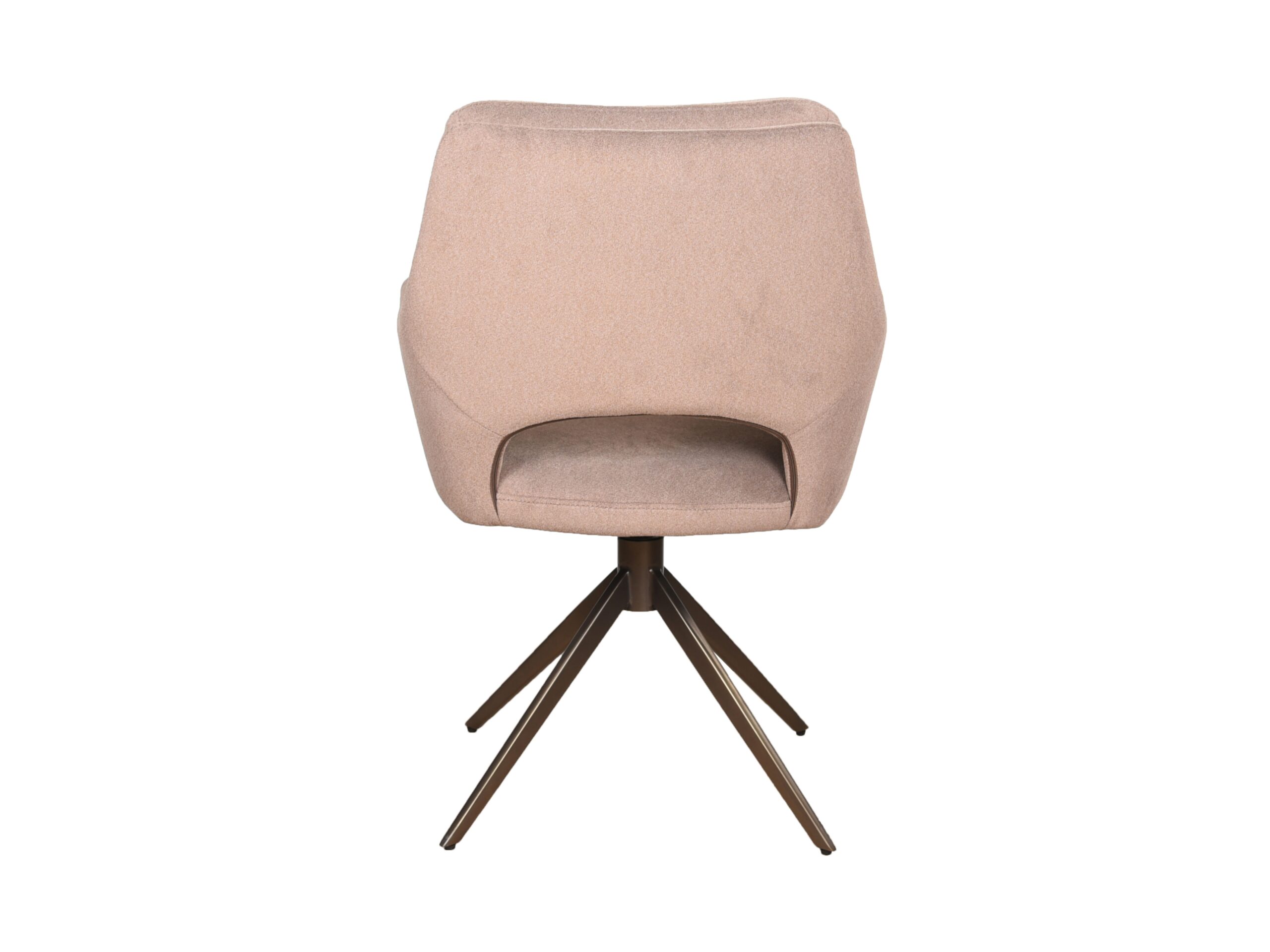 Eetkamerstoel Aarhus - cashmere blush - onderstel moon - metaalkleur anodic bruin