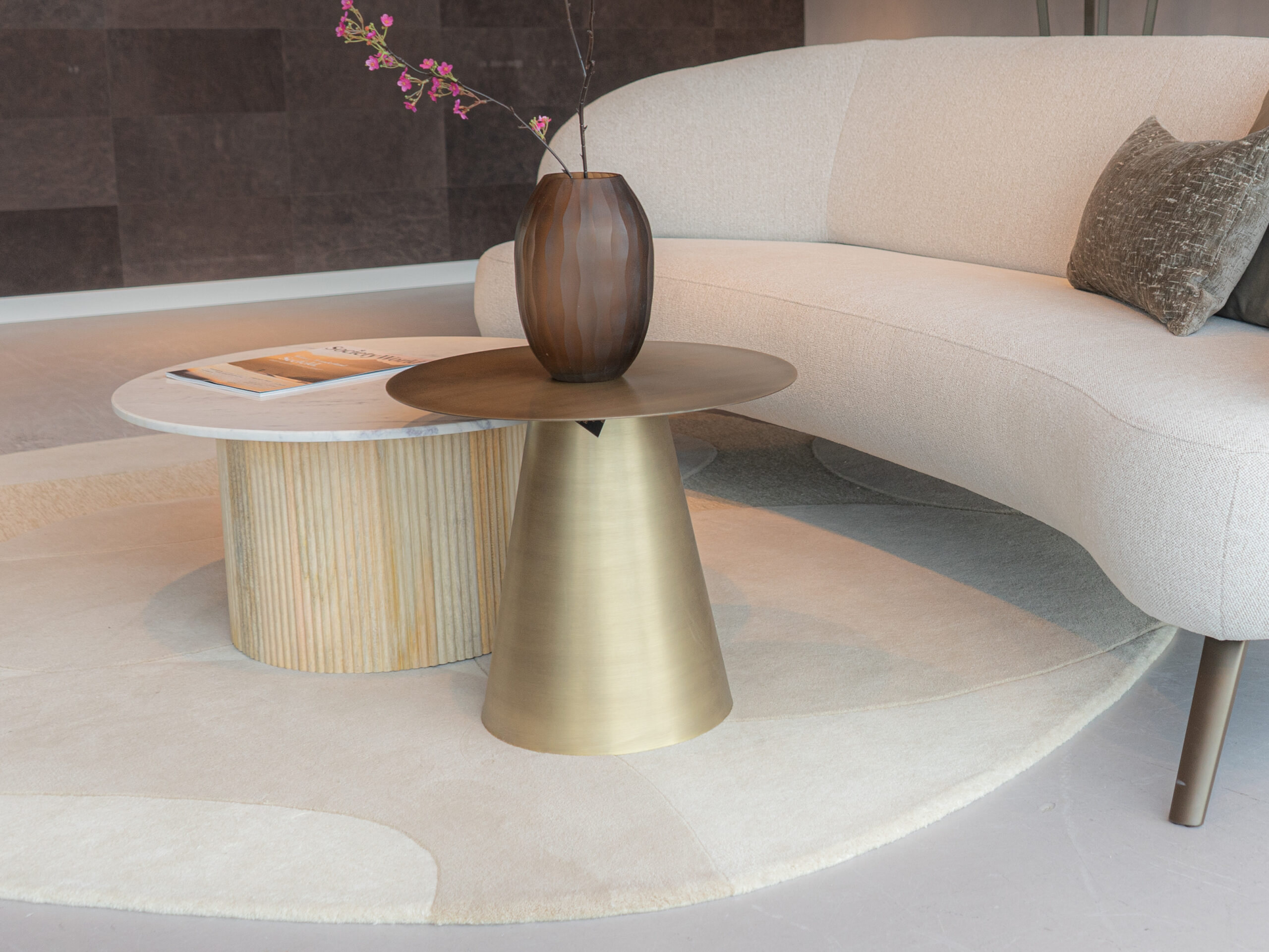 ronde organische 3 zit bank