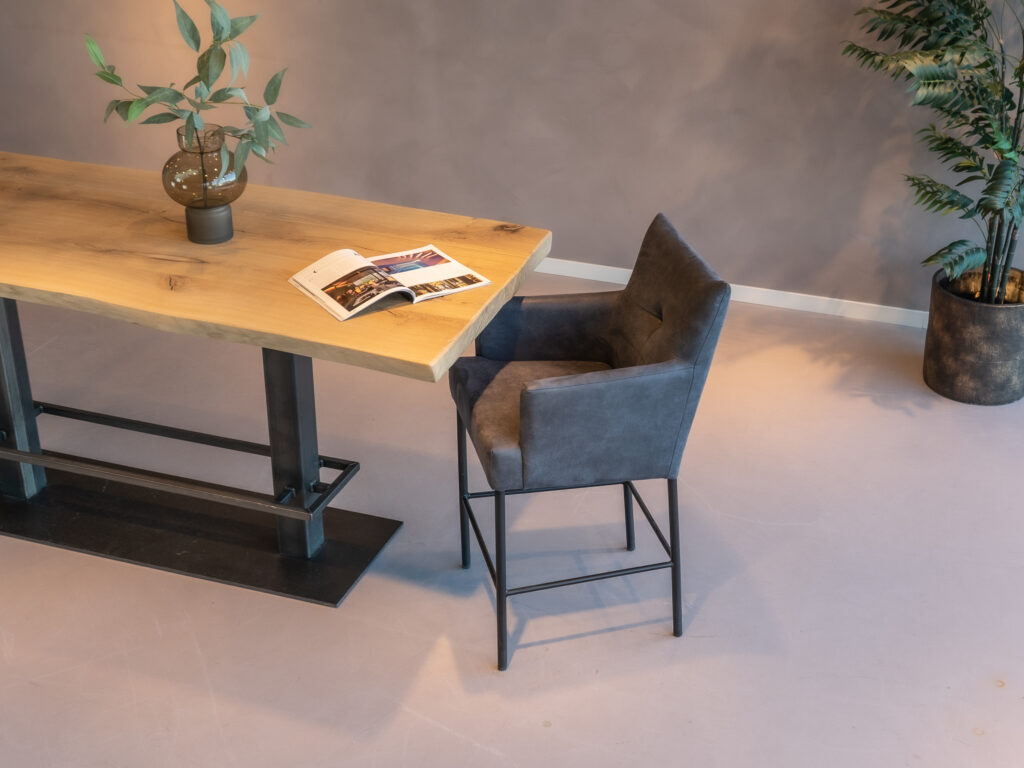 Barkruk Altino met arm - 68cm - bull - dark blue