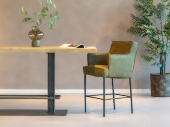 groene barkruk micro leder