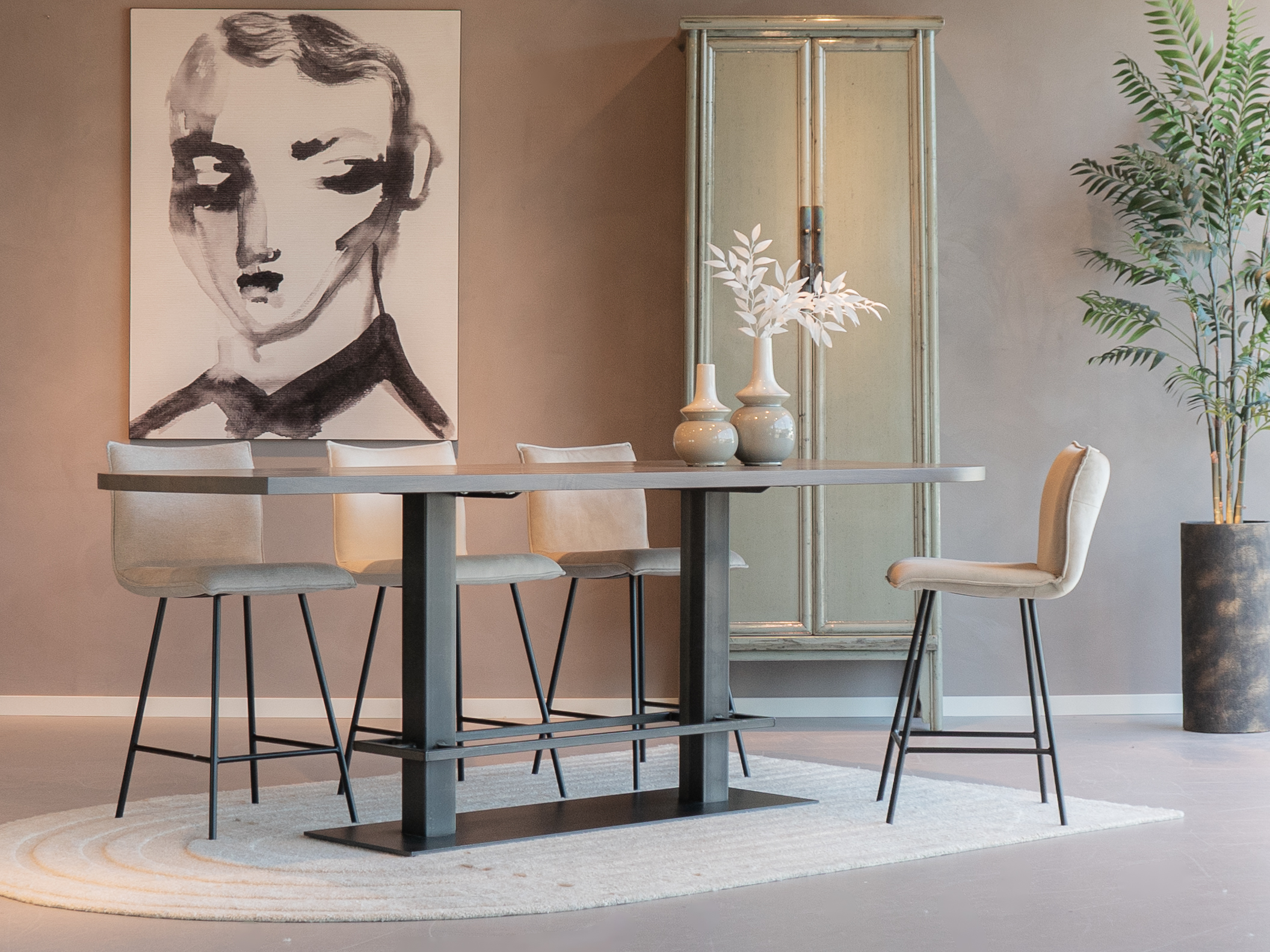 set van 4 barkrukken aan een bartafel kopen