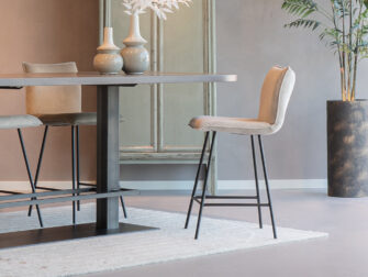 velvet barkruk kleur linen hoogte 65cm