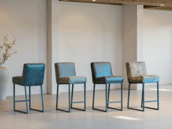 Barkruk Pesara - africa leer cosmos - bull eco leder niagara - africa leer cosmos - adore niagara - zithoogte 68cm