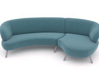 Render van de Bank Betis met chaise longue Render van de Bank Betis met chaise longue