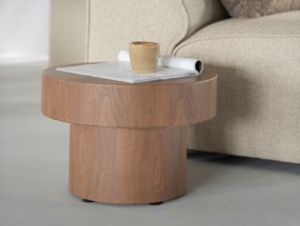 Ronde salontafel met cilinderpoot