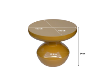 Bijzettafel Lou - mustard - Ø40.5x34cm Bijzettafel Lou - mustard - Ø40.5x34cm