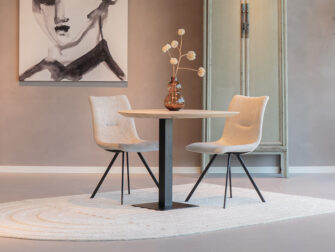 80x80cm massief eiken tafels voor restaurants