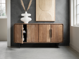 teak dressoir met deuren