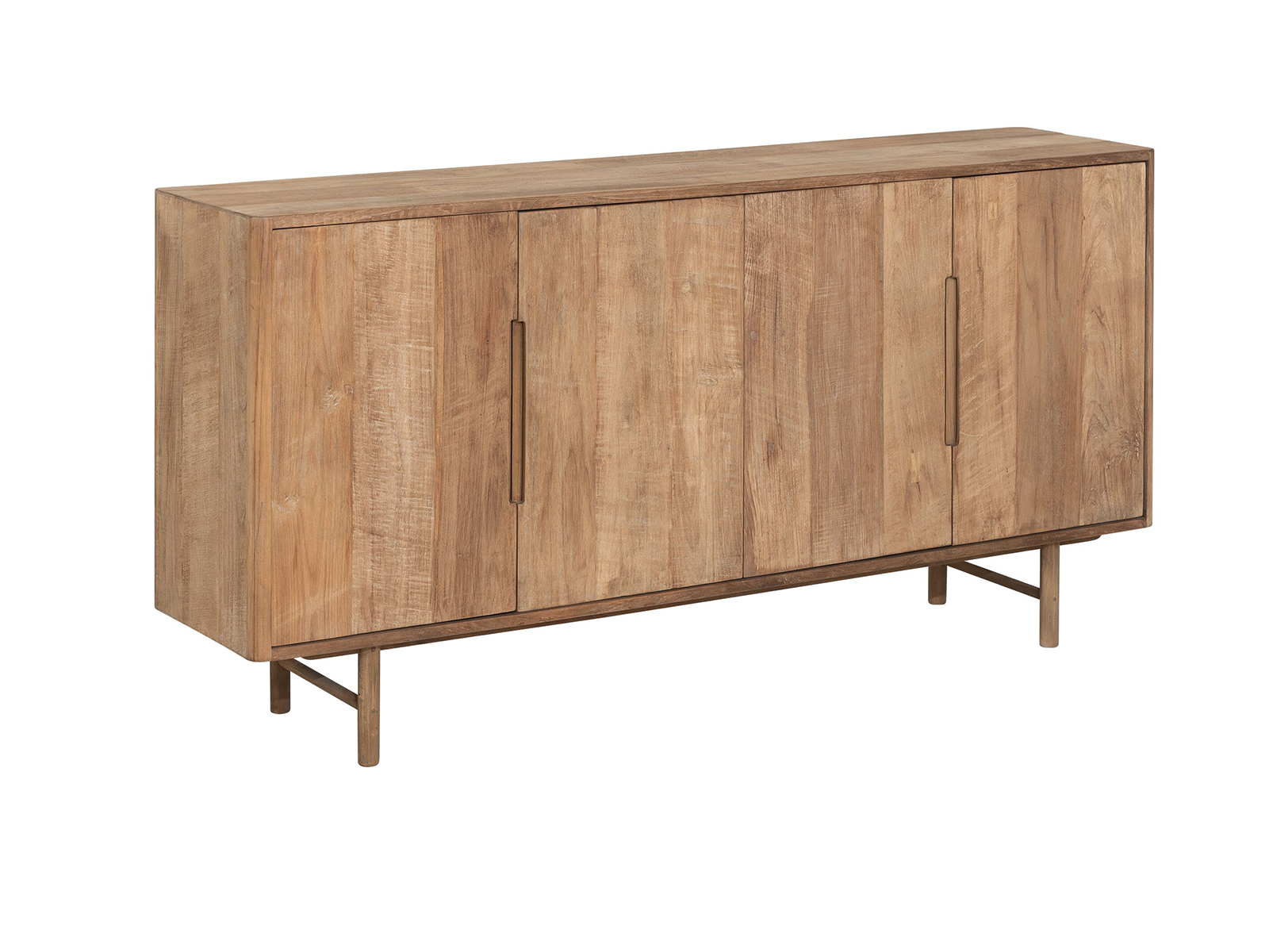 Dressoir Dublin - 180x40x90cm - teakhout top - 4 deurs