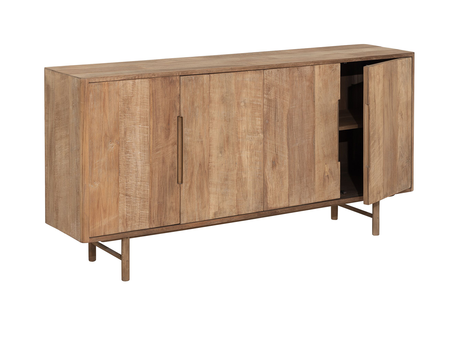 Dressoir Dublin - 180x40x90cm - teakhout top - 4 deurs