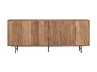 Dressoir Dublin - 220x40x90cm - teakhout top - 6 deurs