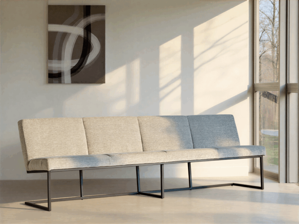 Eetkamerbank Tomar - loft steel - straight - 280cm