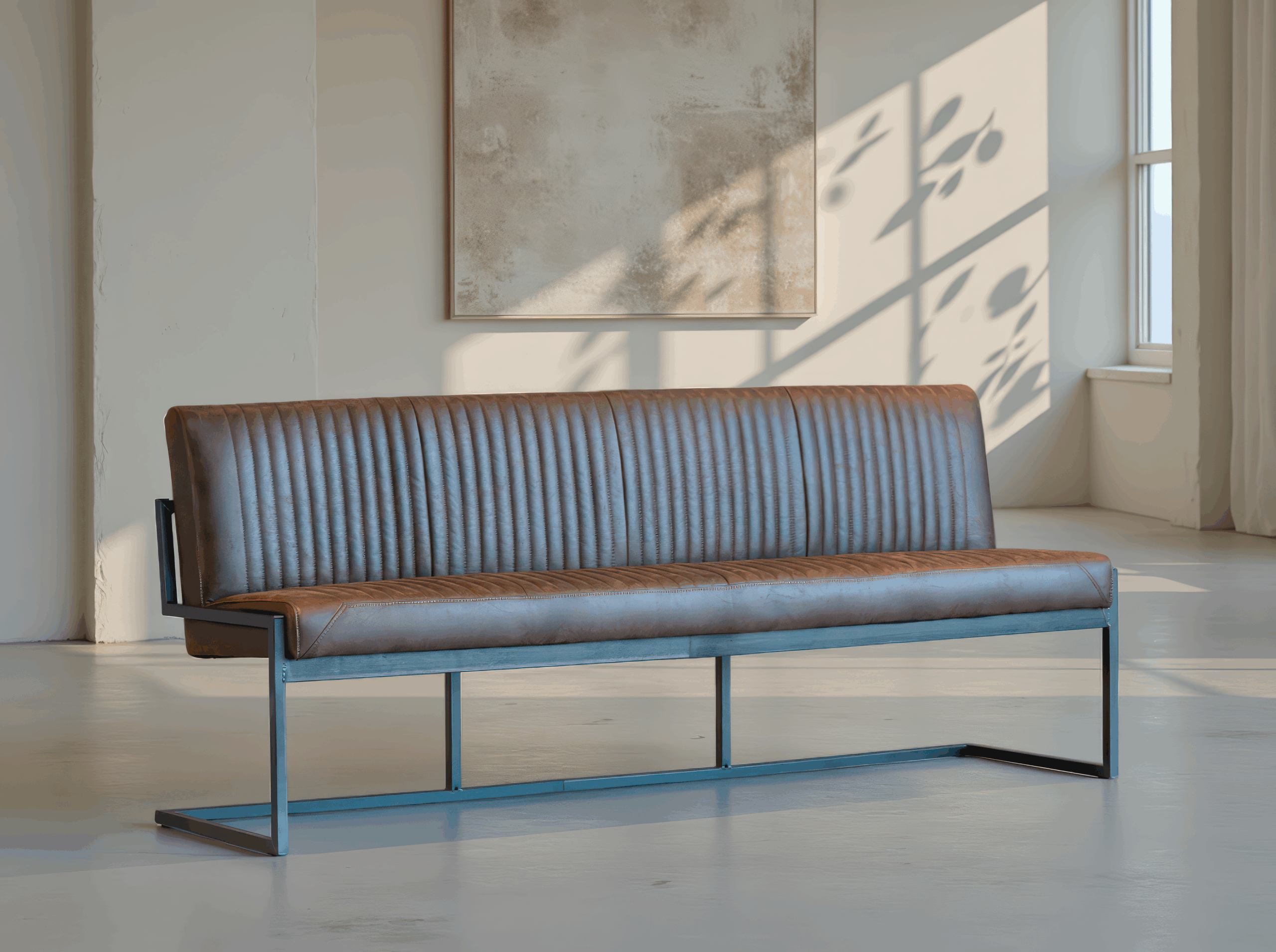 Eetkamerbank Vignola - donker bruin - 205cm