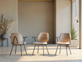 Eetkamerstoel Adelaide - beige - grijs - beige - met arm Lichte eetkamerstoel met luxe uitstraling