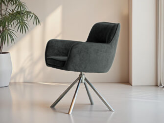 Diep grijze eetkamerstoel voor een chique toevoeging aan je tafel