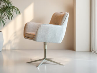 Eetkamerstoel op draaibare poot met uitnodigend zitcomfort