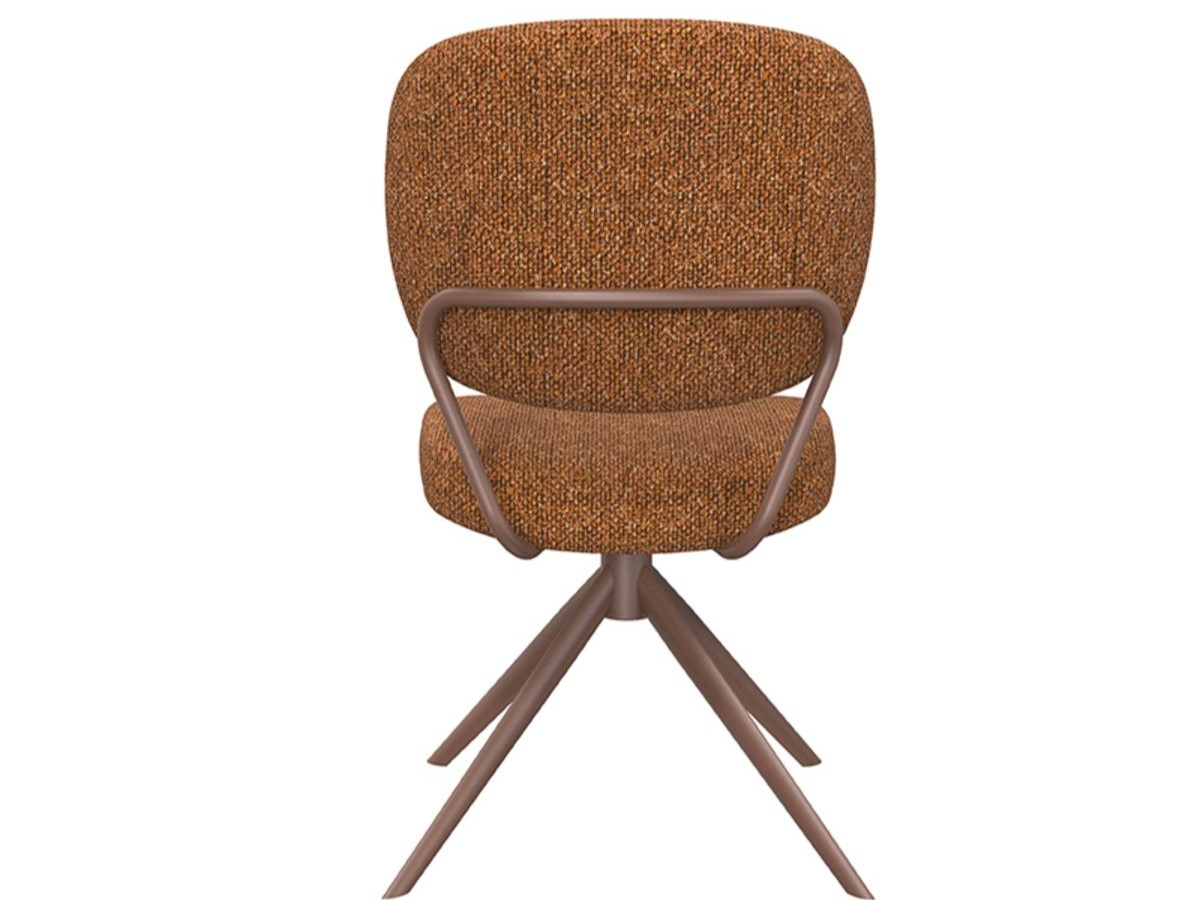 Eetkamerstoel Axton - coral - zonder arm - metaalkleur terra