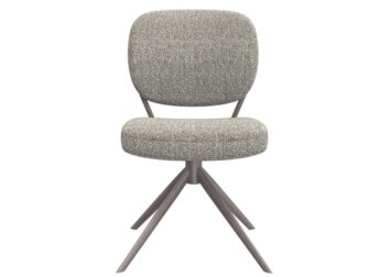 Eetkamerstoel Axton - mushroom - zonder arm - metaalkleur brons