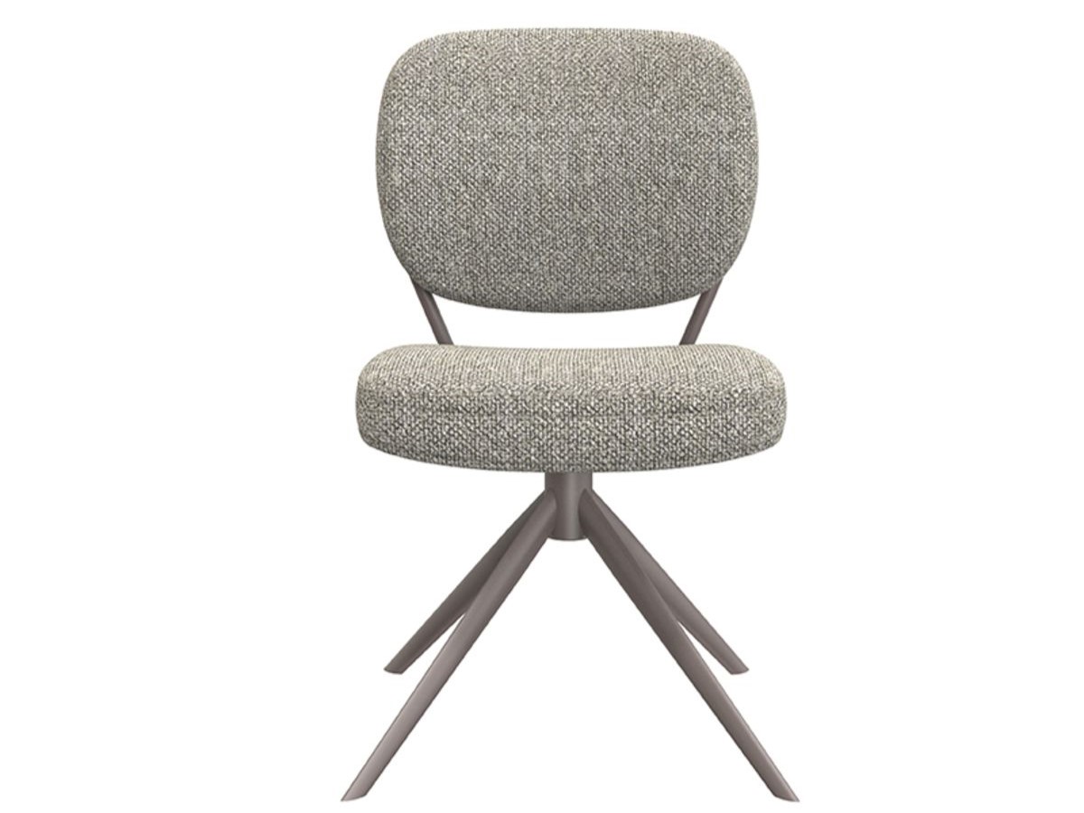 Eetkamerstoel Axton - mushroom - zonder arm - metaalkleur brons