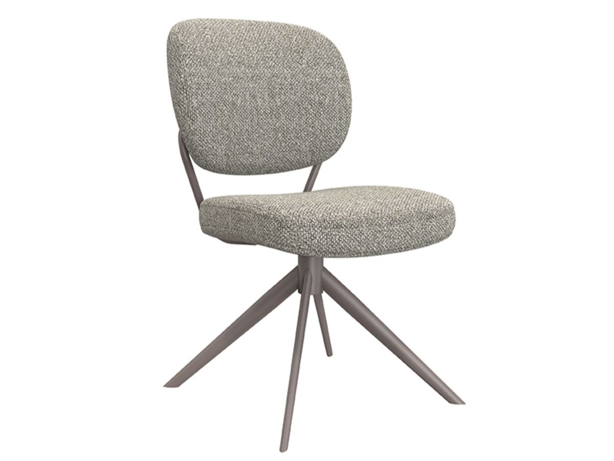 Eetkamerstoel Axton - mushroom - zonder arm - metaalkleur brons