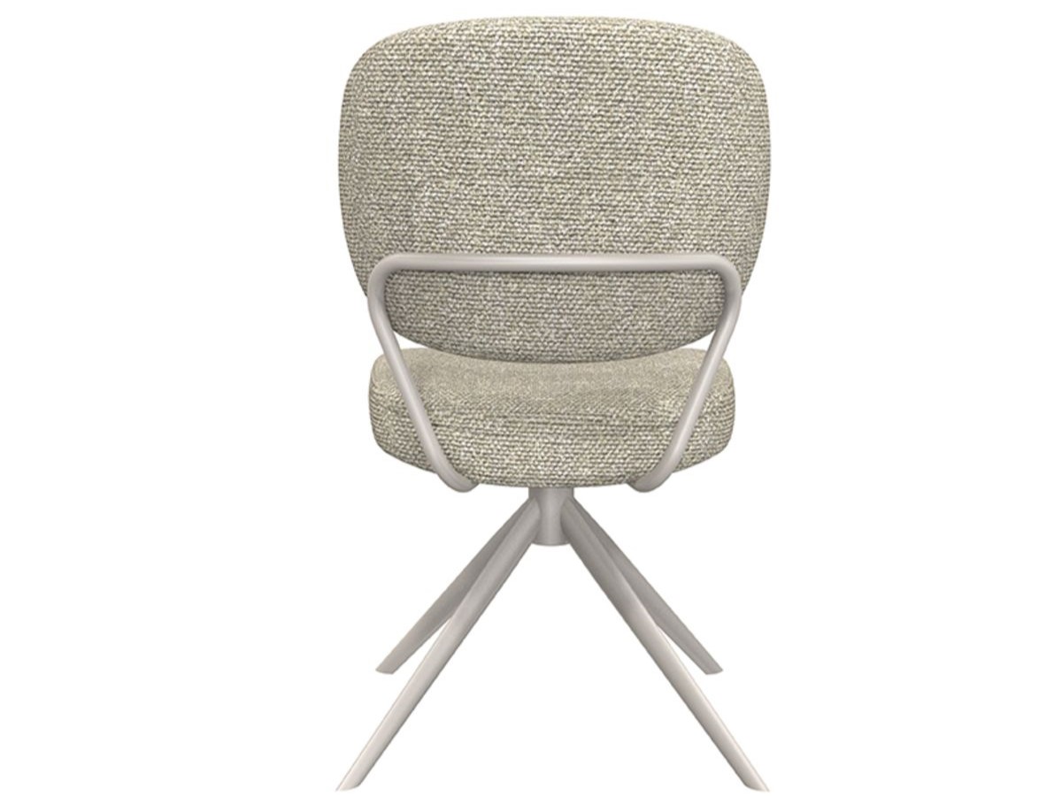 Eetkamerstoel Axton - naturel - zonder arm - metaalkleur taupe