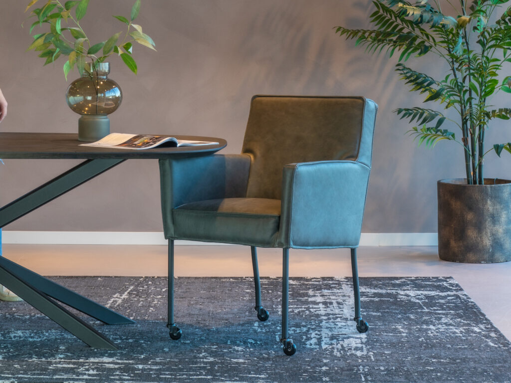 leren eetkamerstoelen industrieel