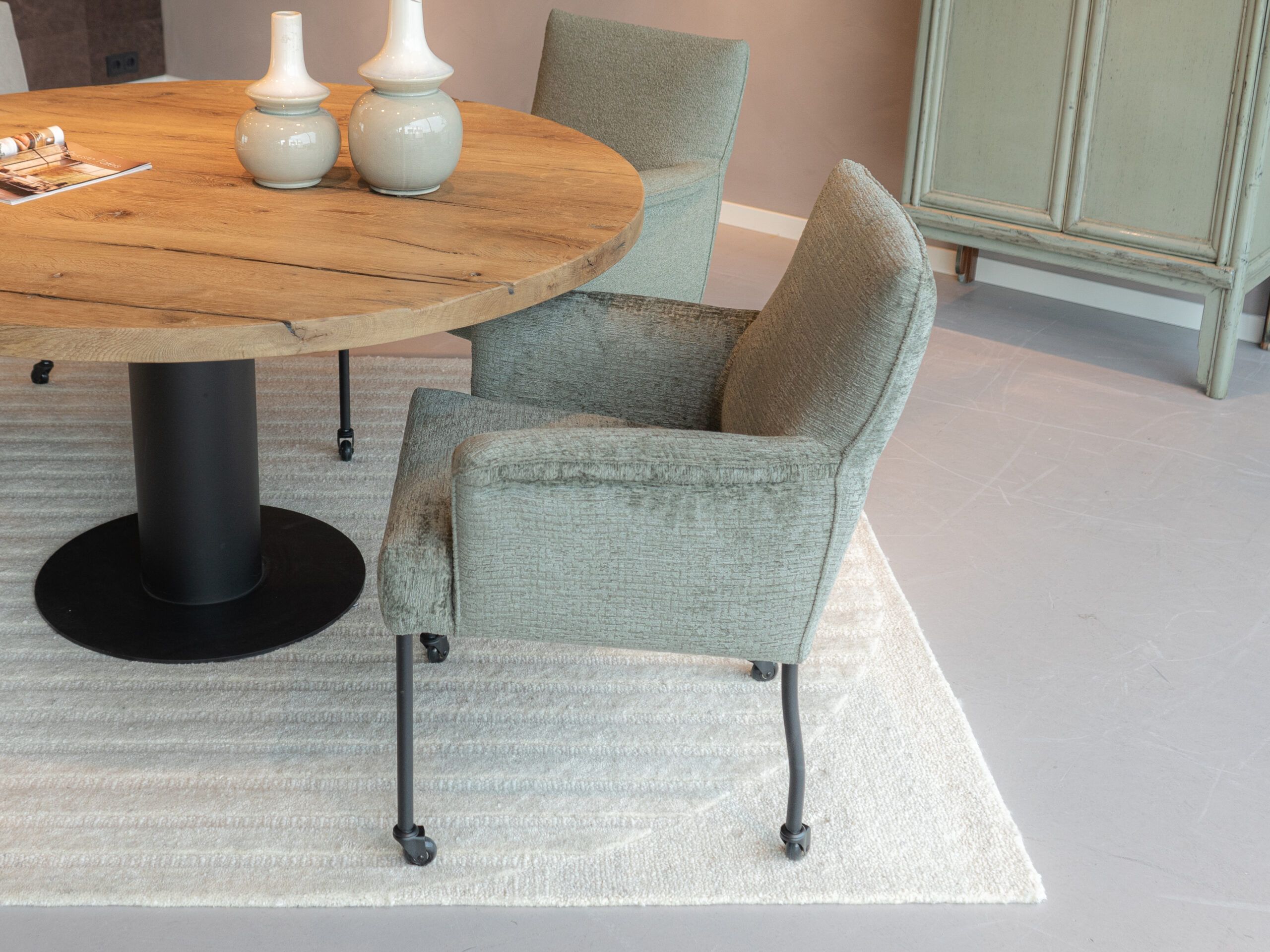 eetkamerstoelen met patronen stof