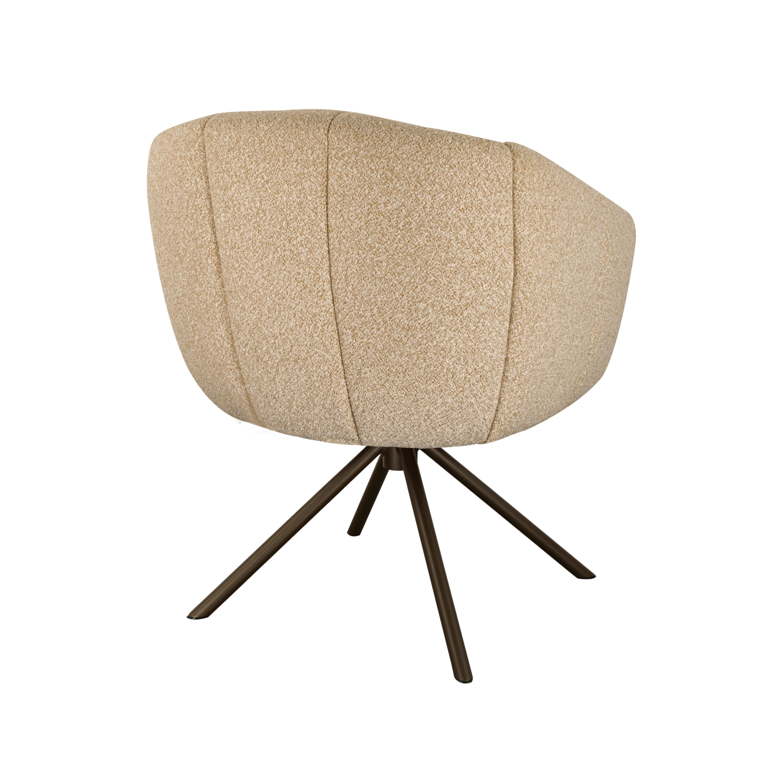 Eetkamerstoel Cloud - beige - metaalkleur anodic brown