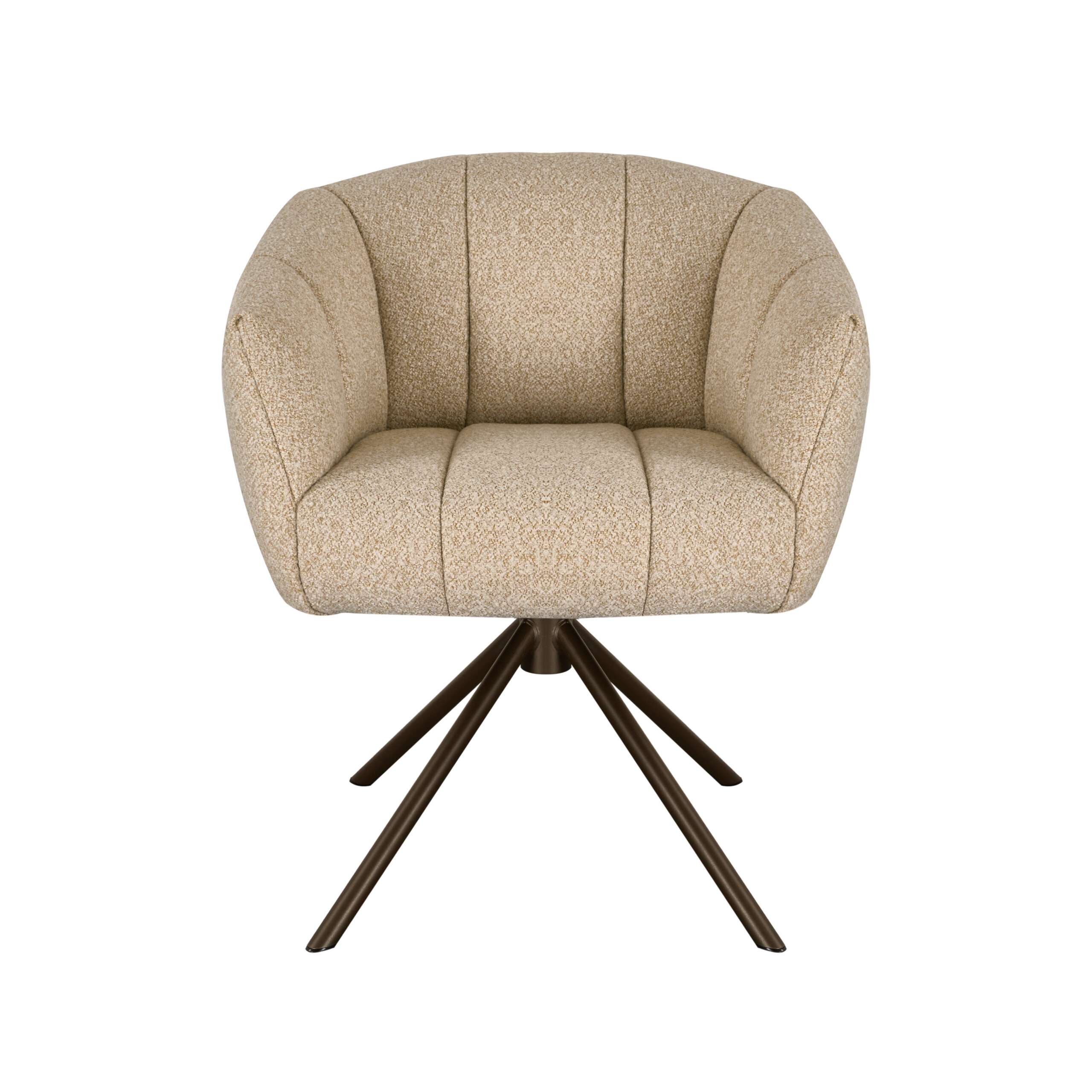 Eetkamerstoel Cloud - beige - metaalkleur anodic brown