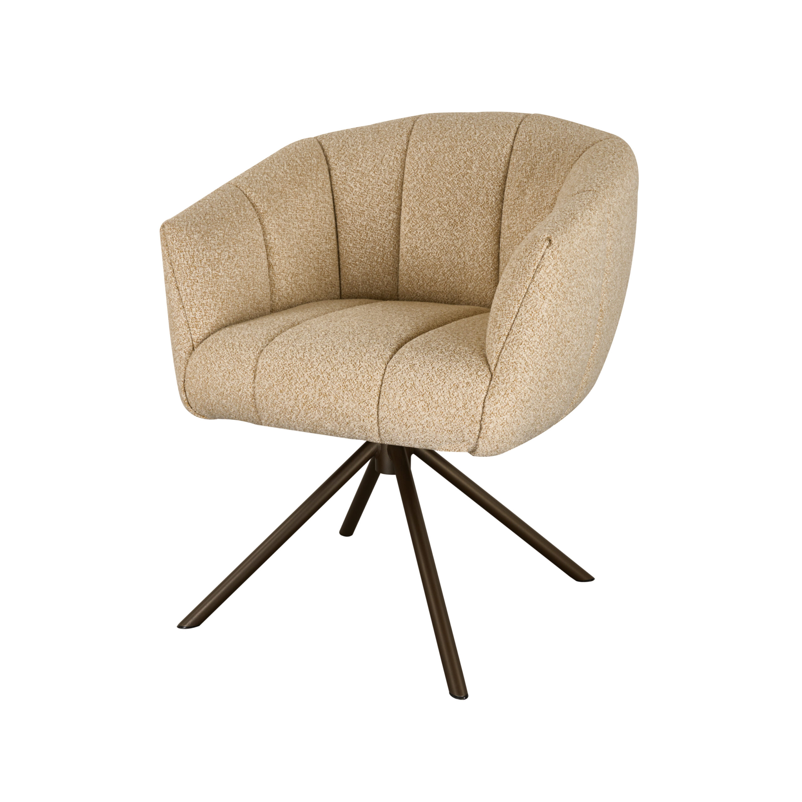 Eetkamerstoel Cloud - beige - metaalkleur anodic brown