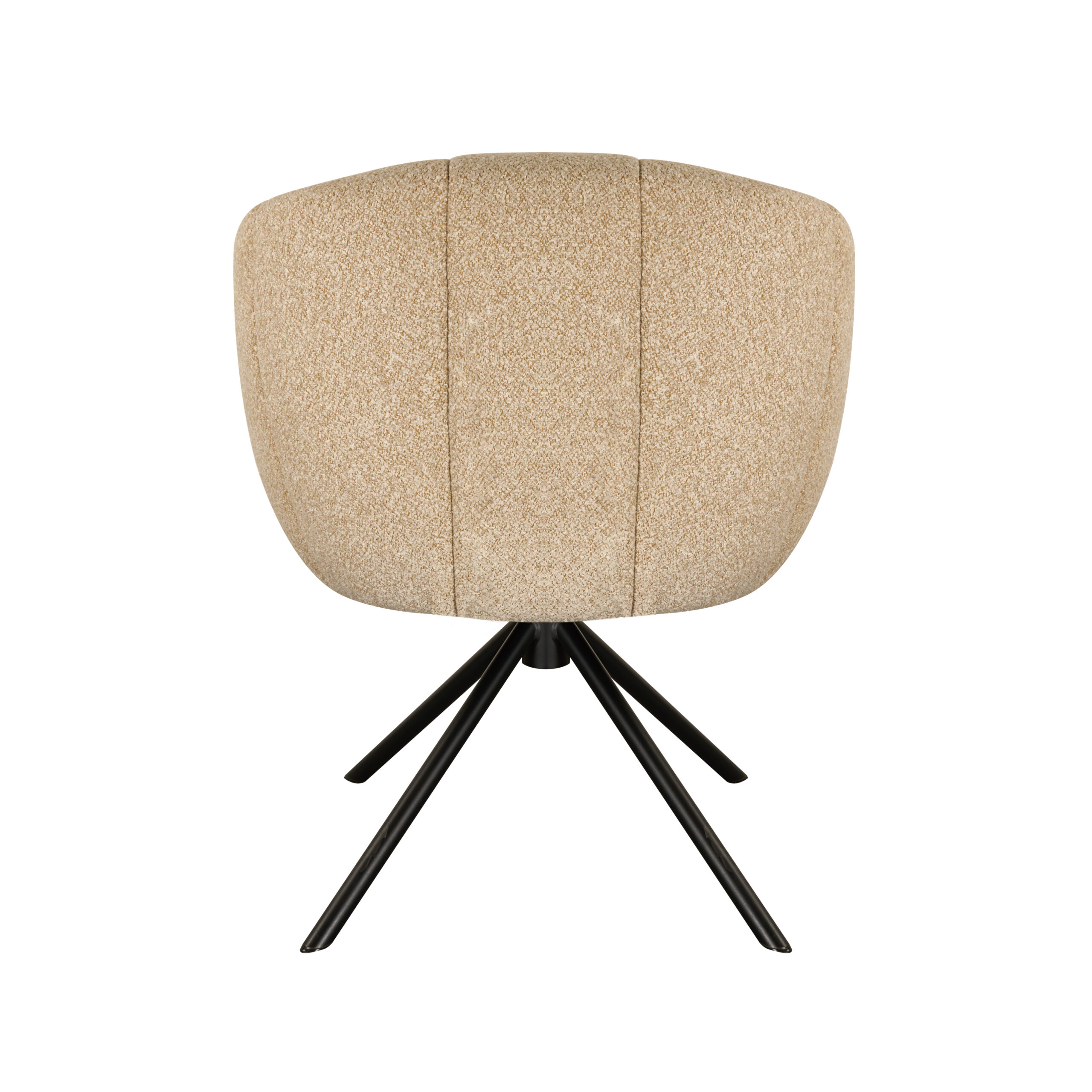 Eetkamerstoel Cloud - beige - metaalkleur zwart