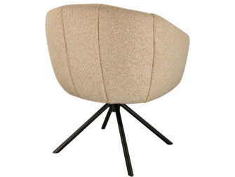 Eetkamerstoel Cloud - beige - metaalkleur zwart Eetkamerstoel Cloud - beige - metaalkleur zwart