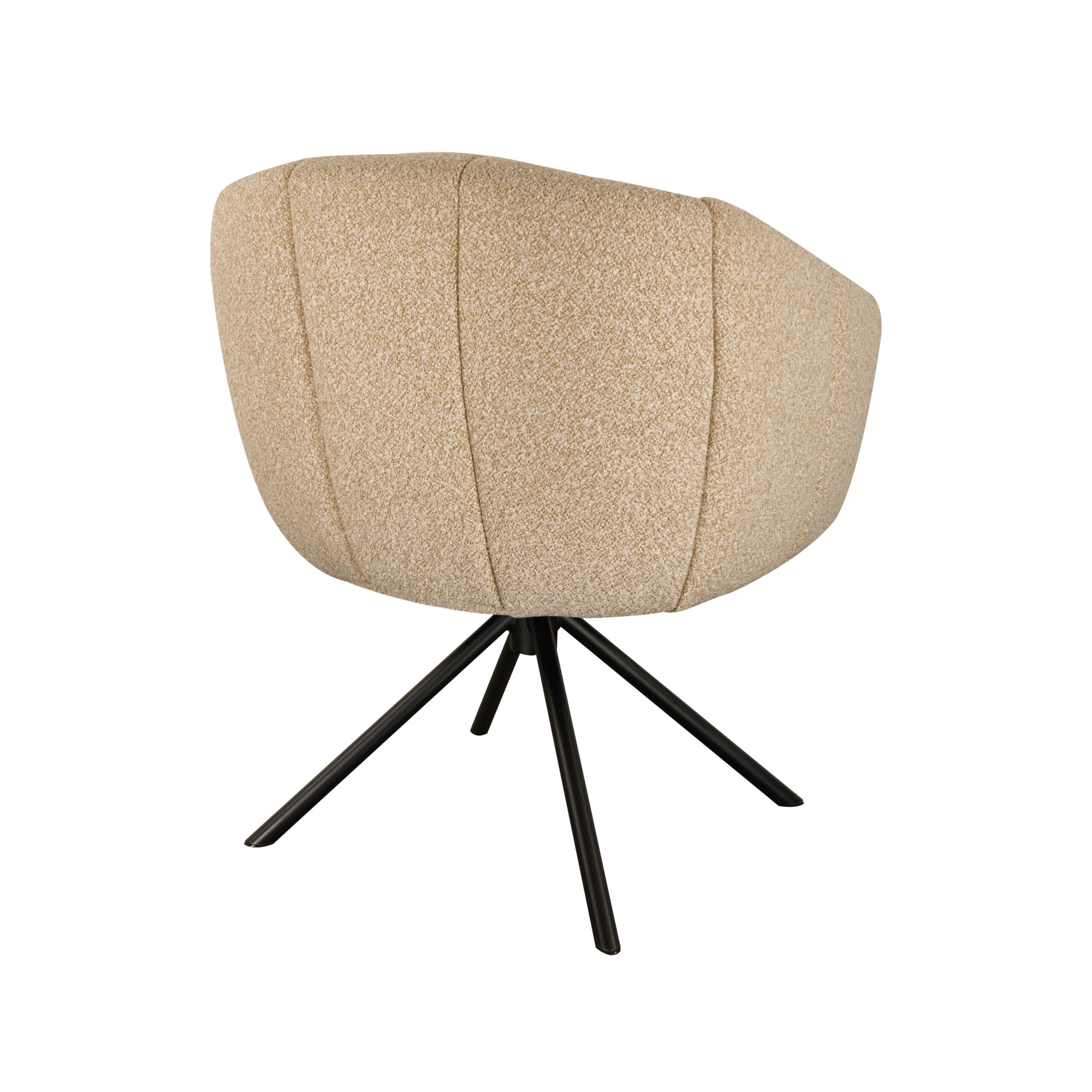 Eetkamerstoel Cloud - beige - metaalkleur zwart